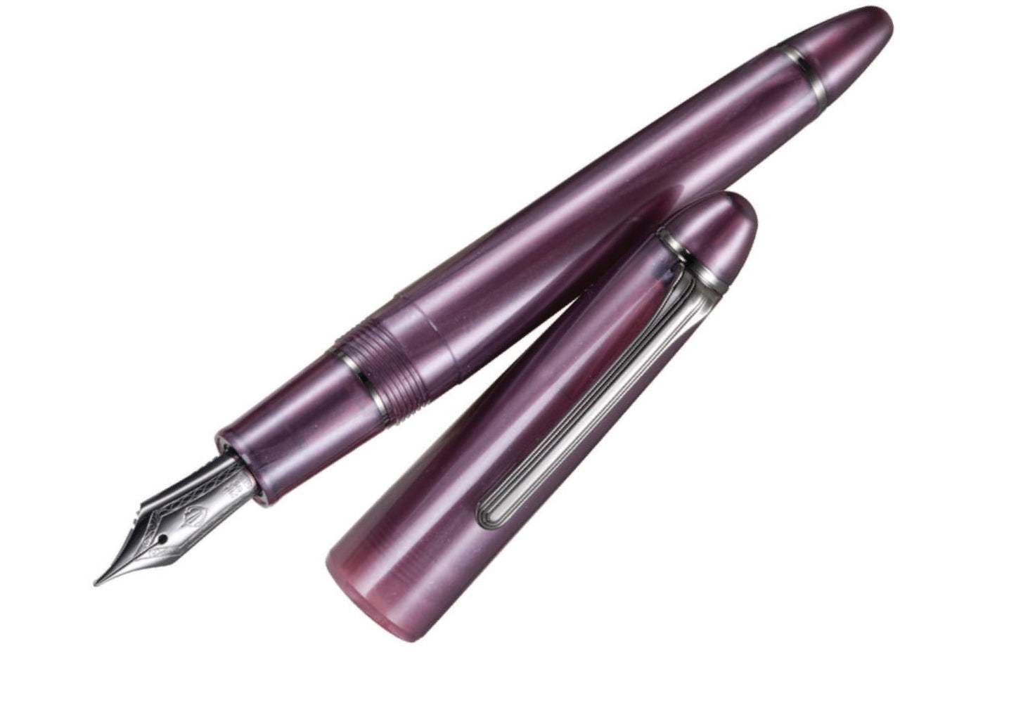 1911 Series Large Ringless Metallic Red Fountain Pen (21K Nib)