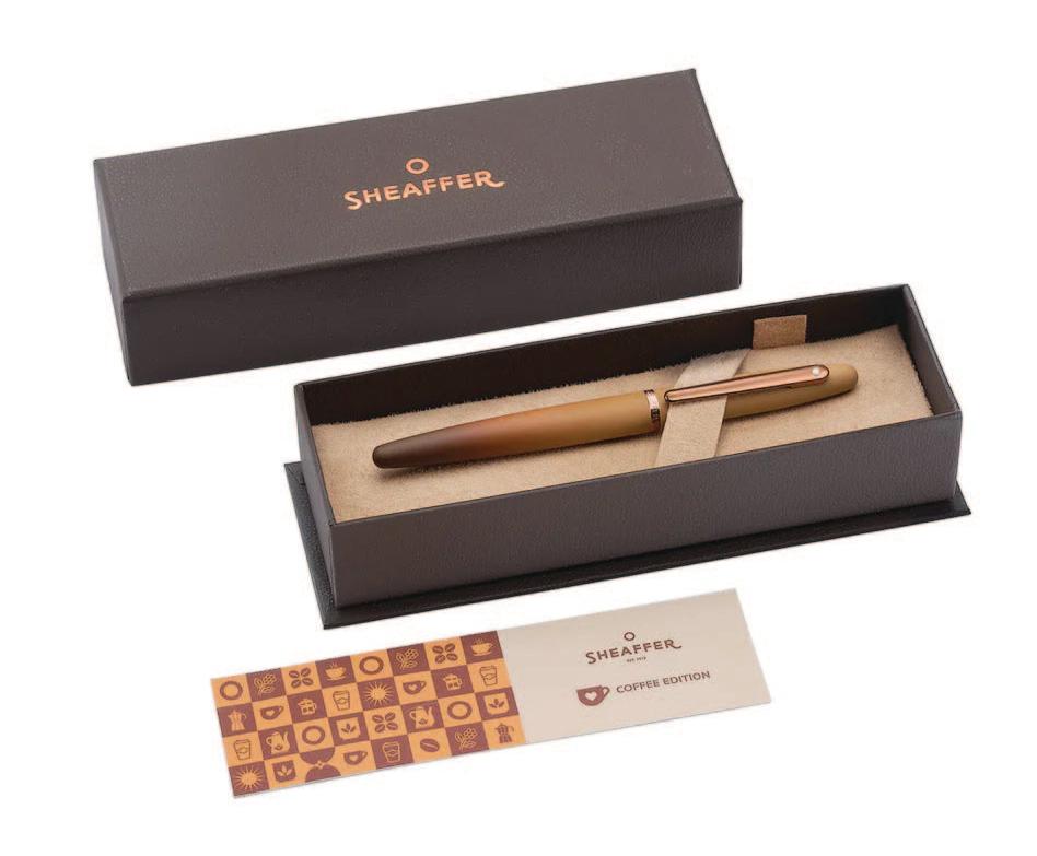Sheaffer® VFM Coffee Edition Matt Brown Ballpoint Pen with Regal Brown PVD Trims