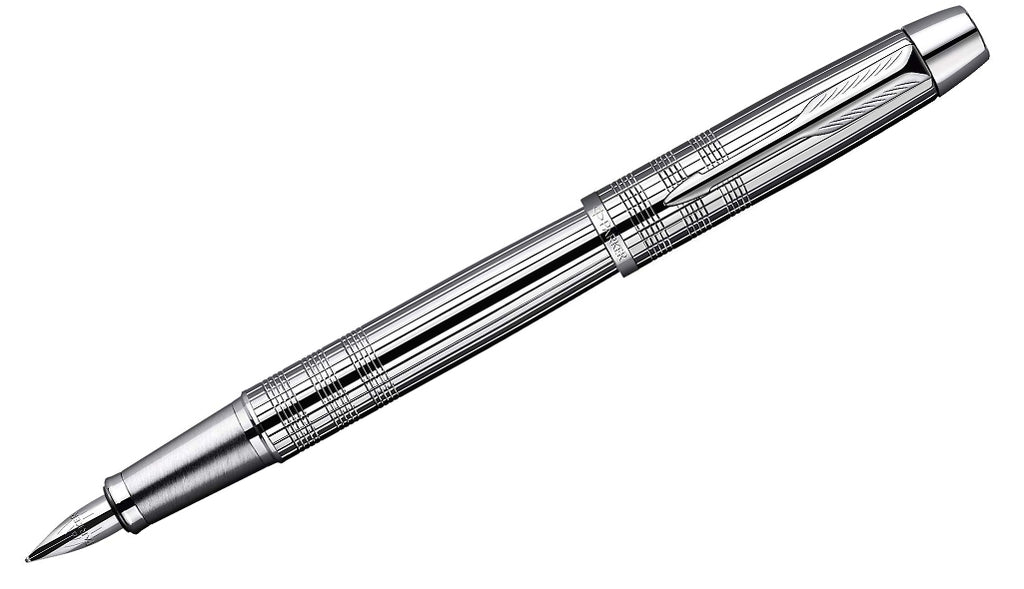 IM - Premium Shiny Chrome Metal Chiselled CT Fountain Pen
