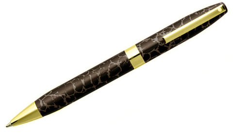 Legacy® - Heritage Brown Leather Finish with Gold Trim Ballpoint Pen