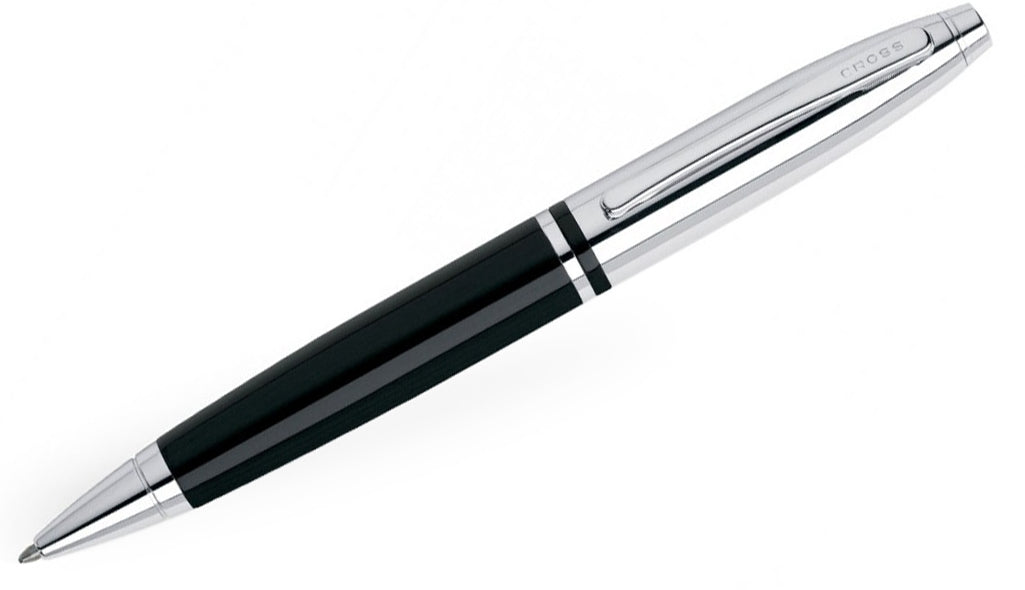 Calais Chrome/ Black Lacquer Ballpoint Pen – Pens Corner