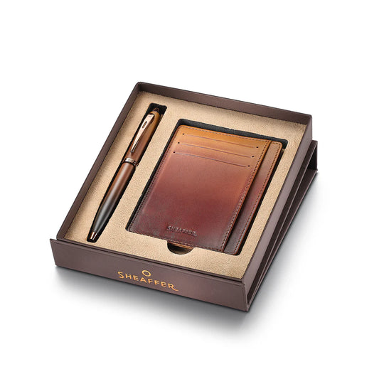 Sheaffer Gift Collection 100 Coffee Edition Set w/cardholder