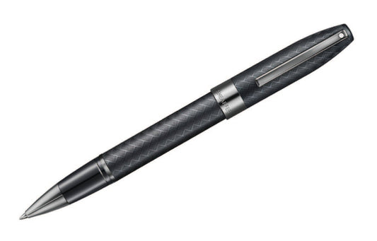 Sheaffer Legacy Chevron Matte Black Rollerball Pen with PVD Gunmetal Trims