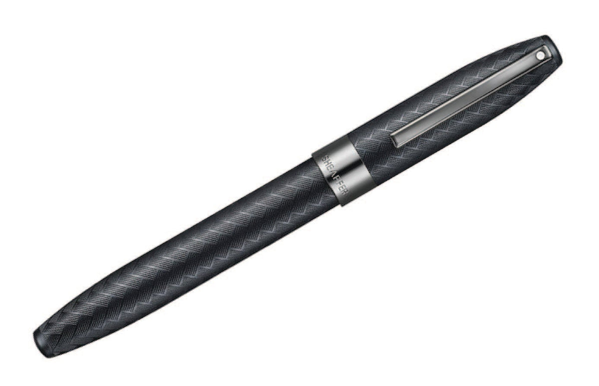 Sheaffer Legacy Chevron Matte Black Rollerball Pen with PVD Gunmetal Trims