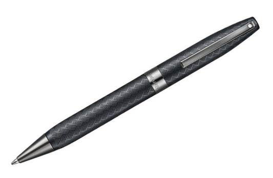 Sheaffer Legacy Chevron Matte Black Ballpoint Pen with PVD Gunmetal Trims