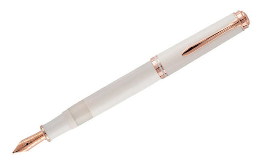 Pelikan - M600 Special Edition White with Rose Gold trim - Medium Nib
