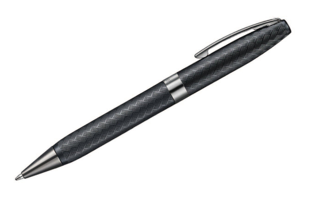 Sheaffer Legacy Chevron Matte Black Ballpoint Pen with PVD Gunmetal Trims