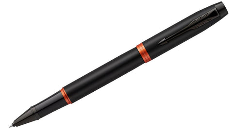 IM - Black Flame Orange Vibrant Rings Rollerball Pen