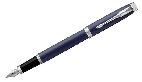 IM - Matte Blue with Chrome Trim Fountain Pen