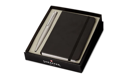 Sheaffer VFM Matte Silver Ballpoint Set w/Notebook