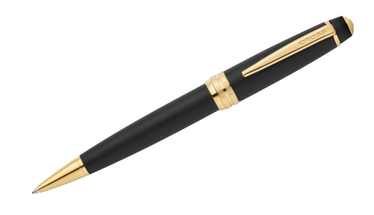 Bailey - Matte Black Gold trim Ballpoint Pen