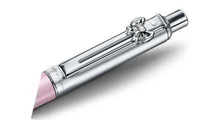 Sheaffer Sentinel Emily in Paris Pink Matte Finish Ballpoint Pen with Chrome-Plated Trims and Heart-Shaped Clip Emblem