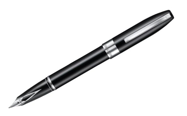 Sheaffer Legacy Glossy Black Inlaid Nib Fountain Pen with Chrome-Plated Trims