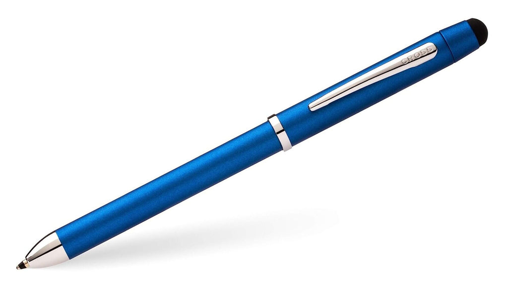 Tech3+ - Metallic Blue Multi-Function Pen with Stylus (3in1)