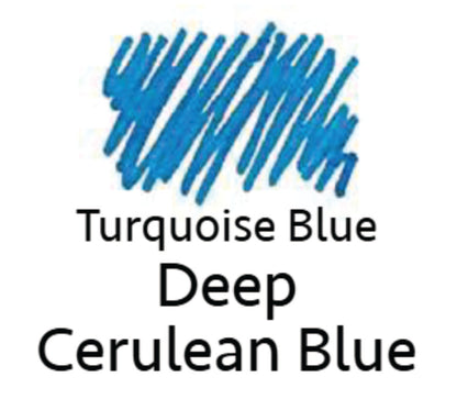 Iroshizuku kon-peki (Turquoise Blue - Deep Cerulean Blue) 15 ml Bottled Ink