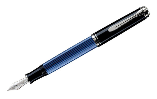 Pelikan M805 Black - Blue with silver trim