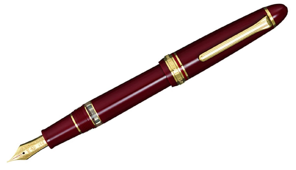 1911 Series Realo Maroon Gold Trim Fountain Pen (21K Nib)