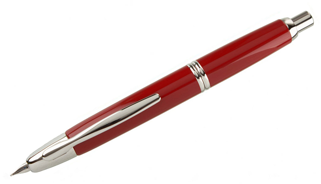 Capless Red Lacquer CT Fountain Pen
