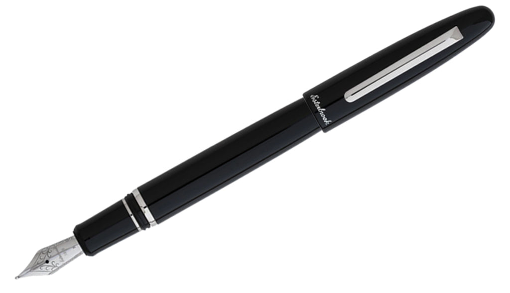 Estie Oversize Black Ebony Palladium Trim - Fountain Pen