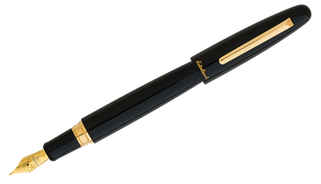 Estie Oversize Ebony Black Gold Trim - Fountain Pen
