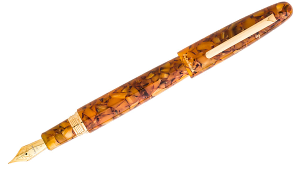 Estie Oversize Honeycomb Gold Trim - Fountain Pen