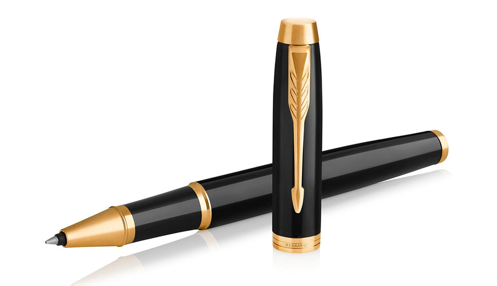 Parker Im Black GT Rollerball Gold TRIMS.