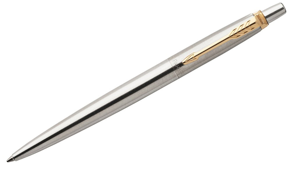Jotter - Steel Gold Trim Ballpoint Pen