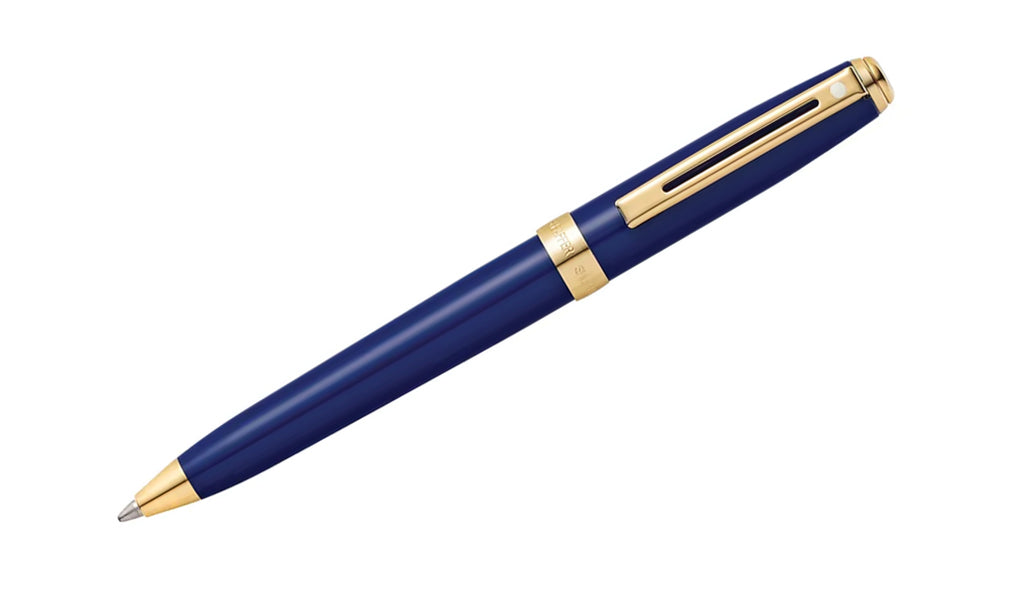 Prelude® Mini Gloss Blue featuring Gold Tone Trim Ballpoint Pen