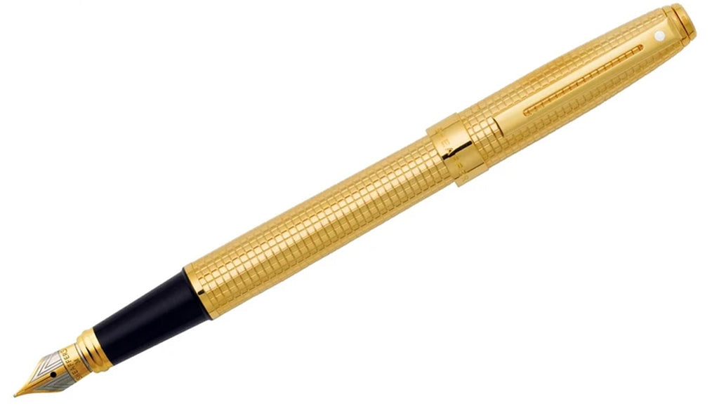 Prelude® Signature Collection - 22k Gold Plate with Engraved Diamond Square Pattern Fountain Pen
