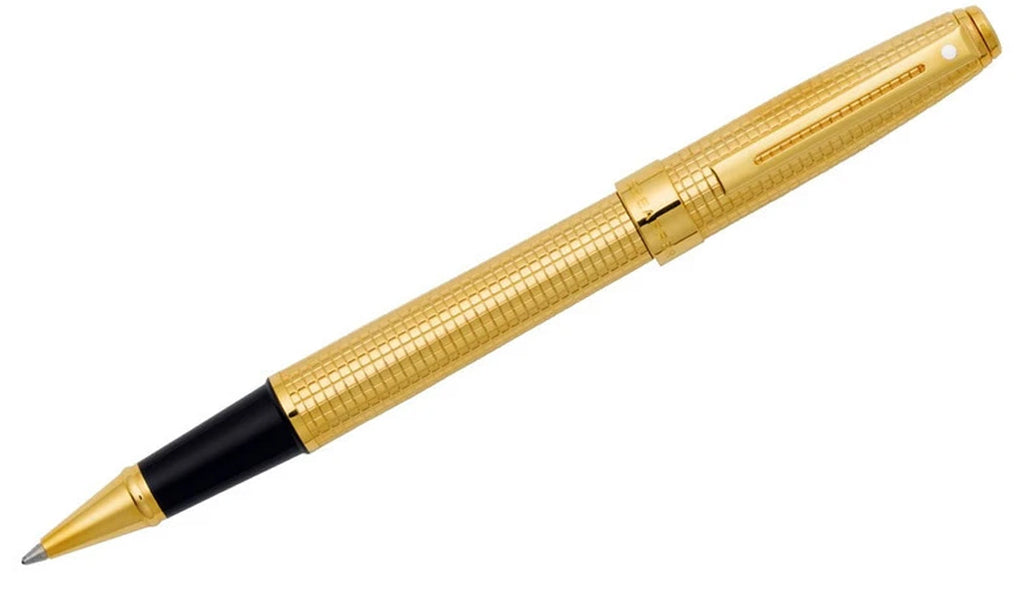 Prelude® Signature Collection - 22k Gold Plate with Engraved Diamond Square Pattern Rollerball Pen