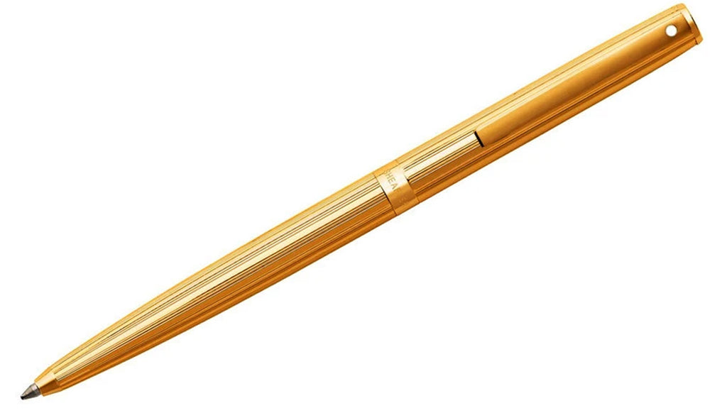 Sagaris™ - Fluted Gold Tone Cap and Barrel Ballpoint Pen