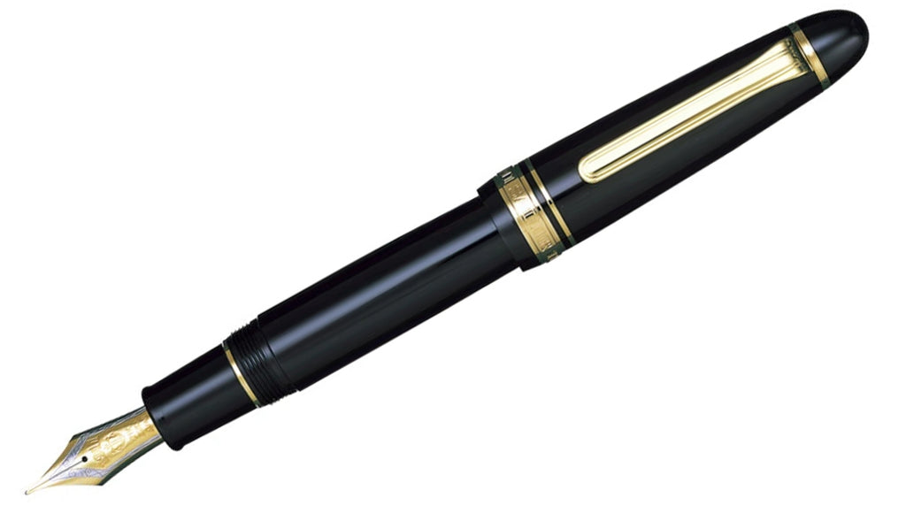 1911 King of Pen Black Gold Trim Fountain Pen Broad (21K Gold Nib)