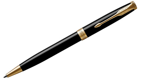 Sonnet - Black Lacquer Gold Trim Ballpoint Pen