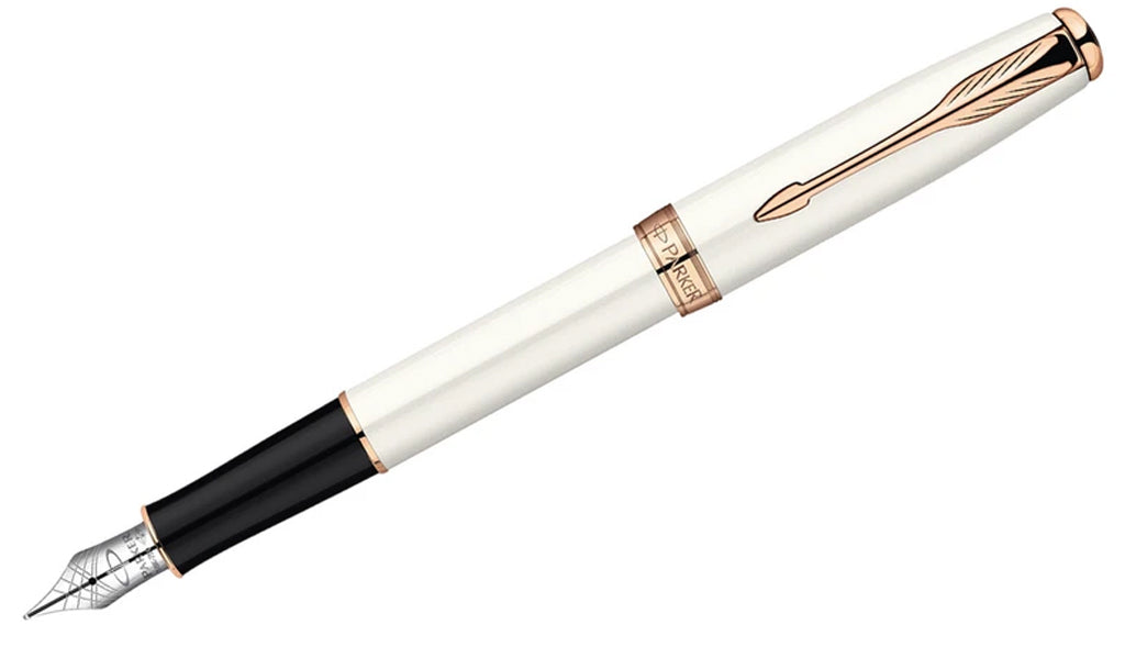 Sonnet - Pearl White with Pink Gold Trim Fountain Pen