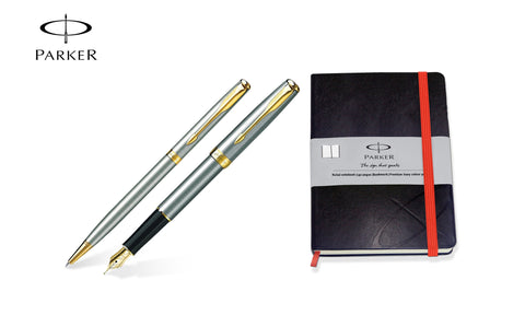 Parker Sonnet Steel GT Fountain & Ballpoint Pen Set