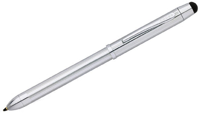 Tech3+ - Lustrous Chrome Multifunction Pen with Stylus (3in1)