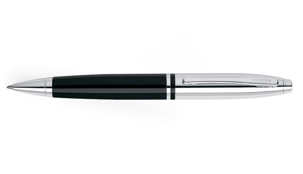 Calais - Chrome/ Black Lacquer Ballpoint Pen
